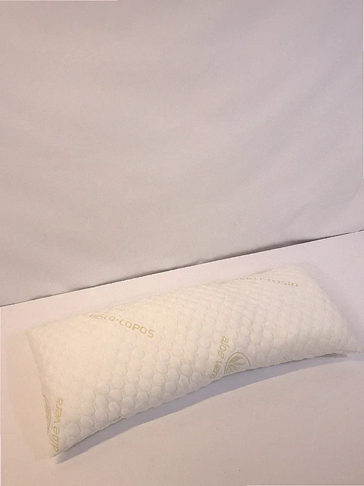 Todocama Viskoelastisches Kopfkissen 90 cm, weiß, Aloe Vera, ergonomisch