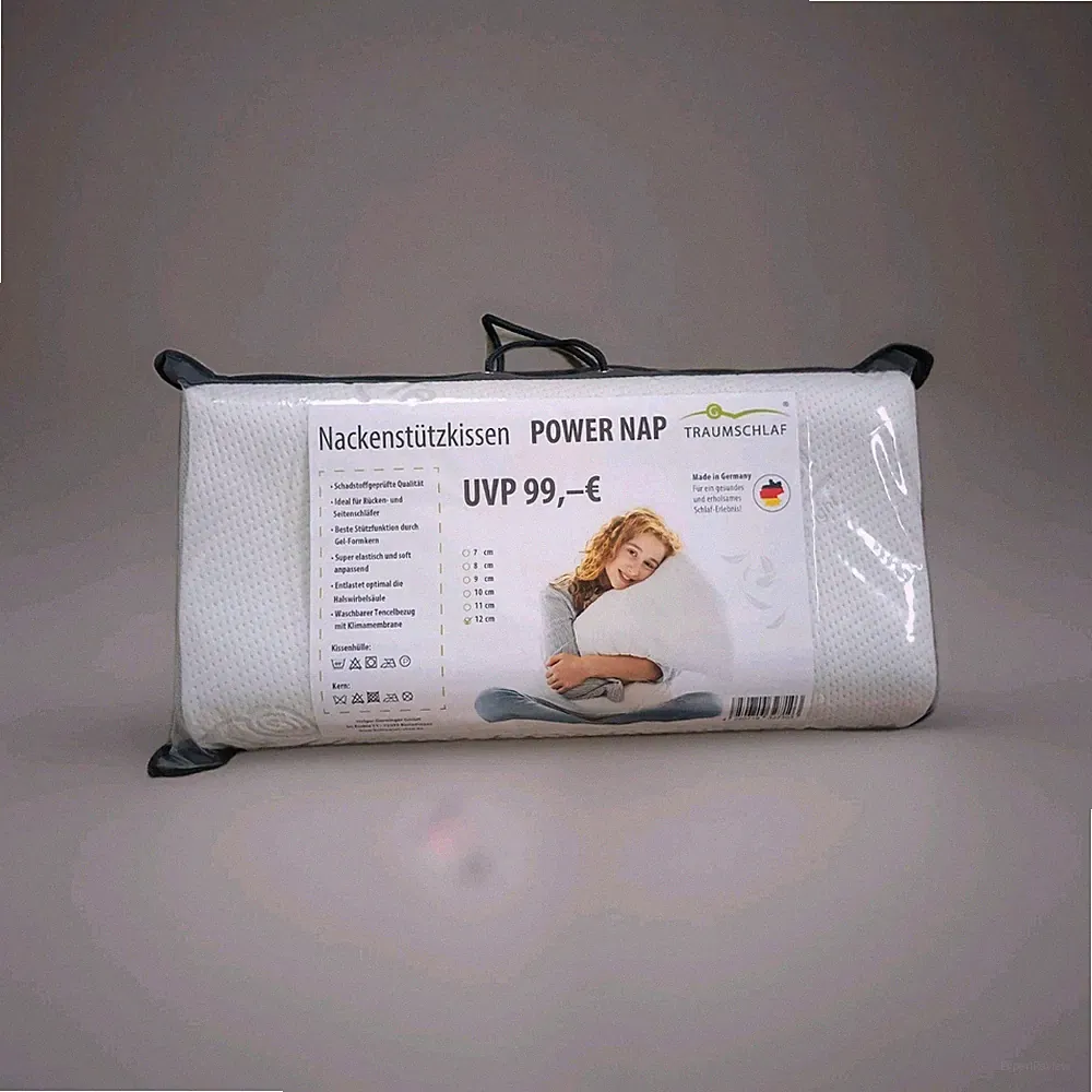 Traumschlaf Nackenstützkissen H12 Visco Gel 65x34x12 Orthopädisch Allergiker