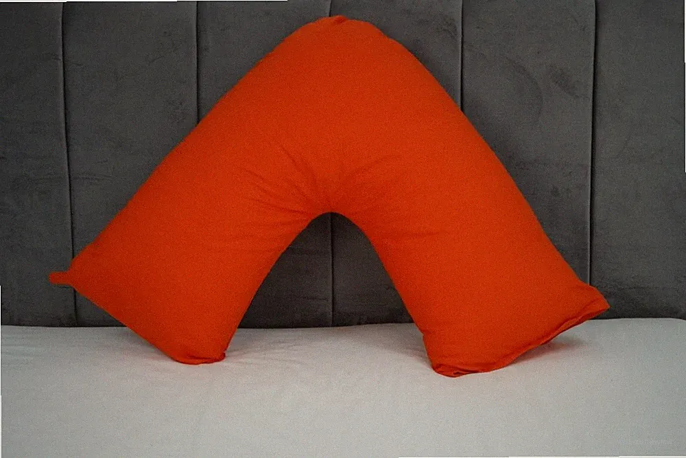 V-förmiger Kissenbezug Polycotton Orthopädische Rücken Nackenstütze V-Bezüge (2er Pack)