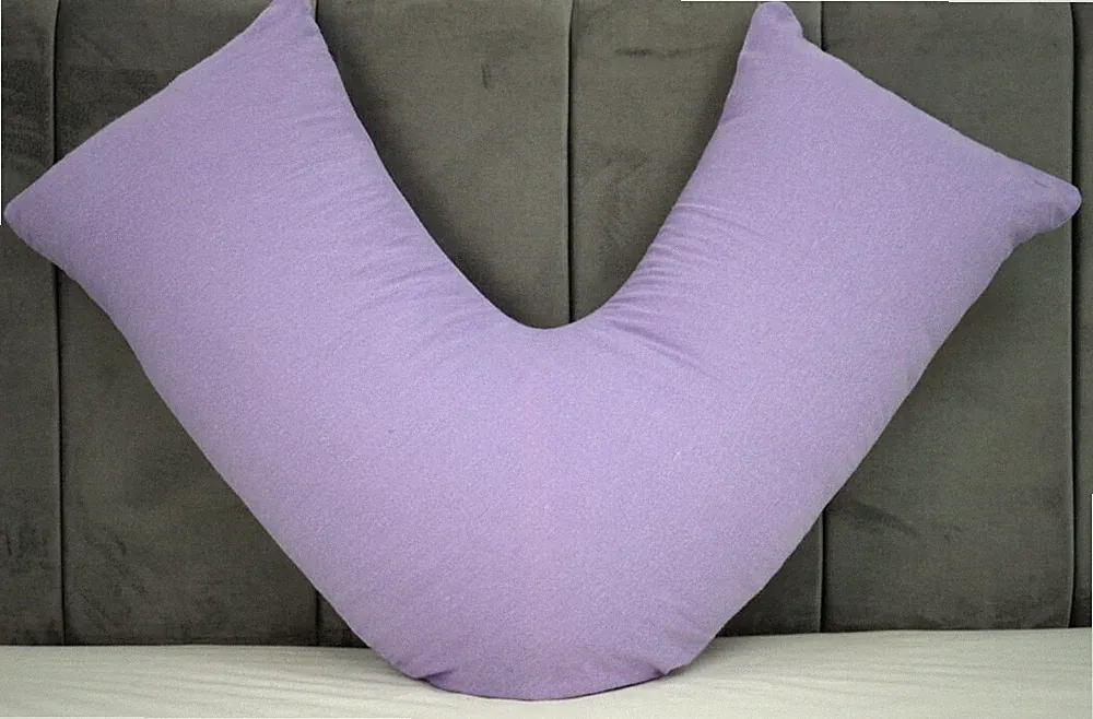 V-förmiges Kissen mit GRATIS Thermo V Kissenbezug Bezug Nacken- & Rückenstütze 74x34cm