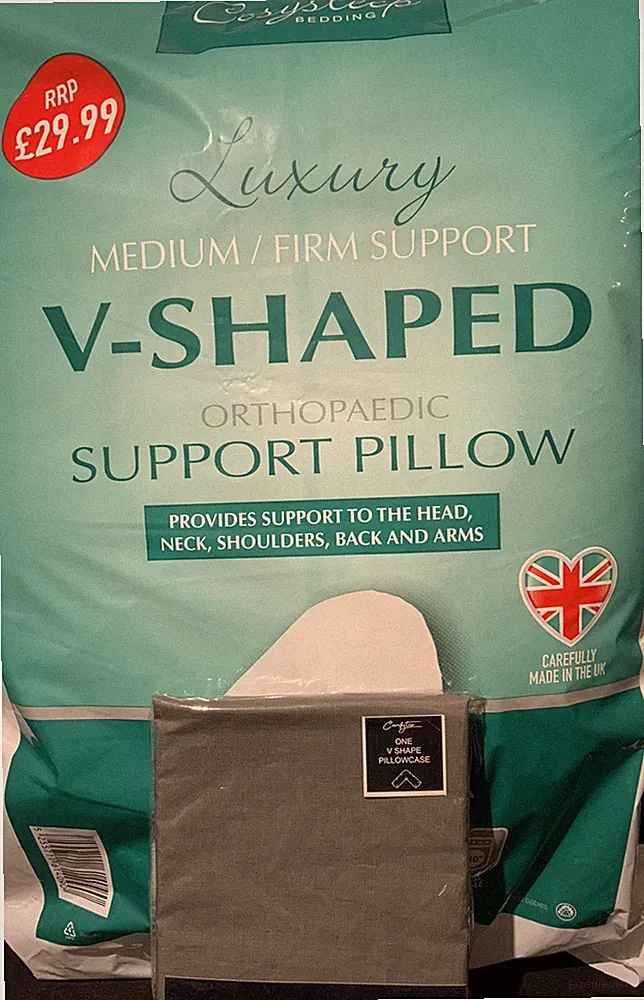 V-förmiges Kissen und grauer Bezug orthopädisches V-Nackenstützkissen & Hülle