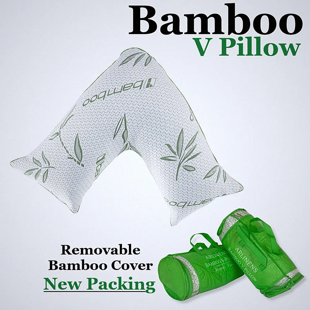 V Kissen Bambus Memory Foam Orthopädisch Schwangerschaft Nacken Rücken Unterstützung Körperkissen