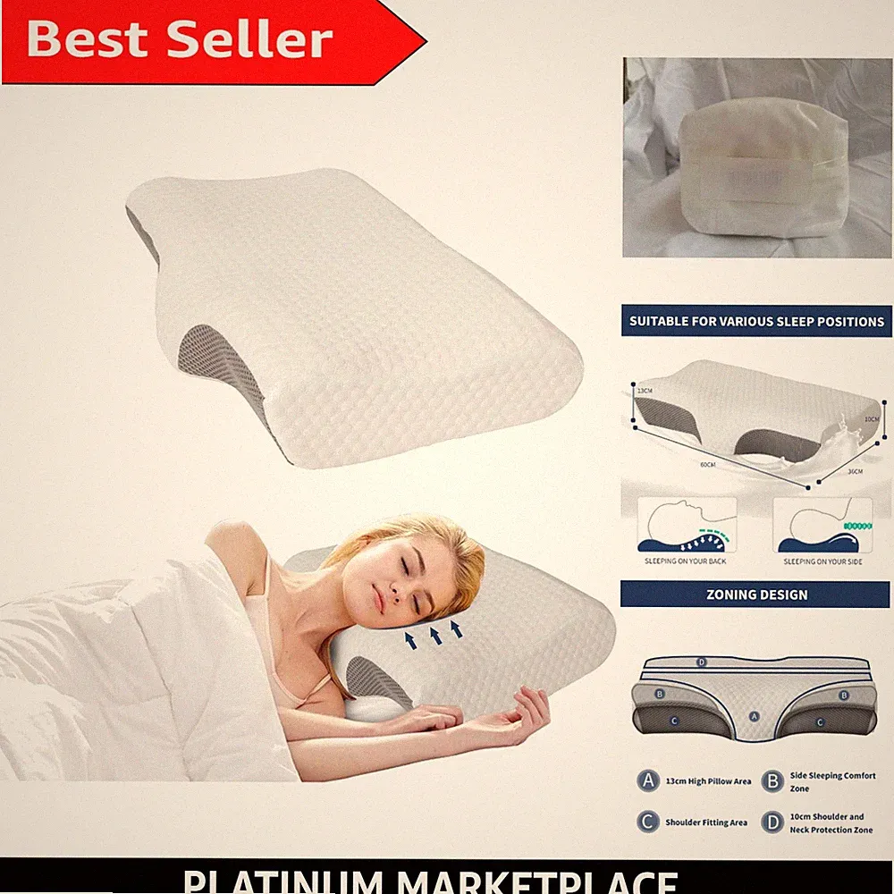 Verstellbares Memory Foam Kissen für Komfort mit abnehmbarer Hülle - 13/10 cm Höhe