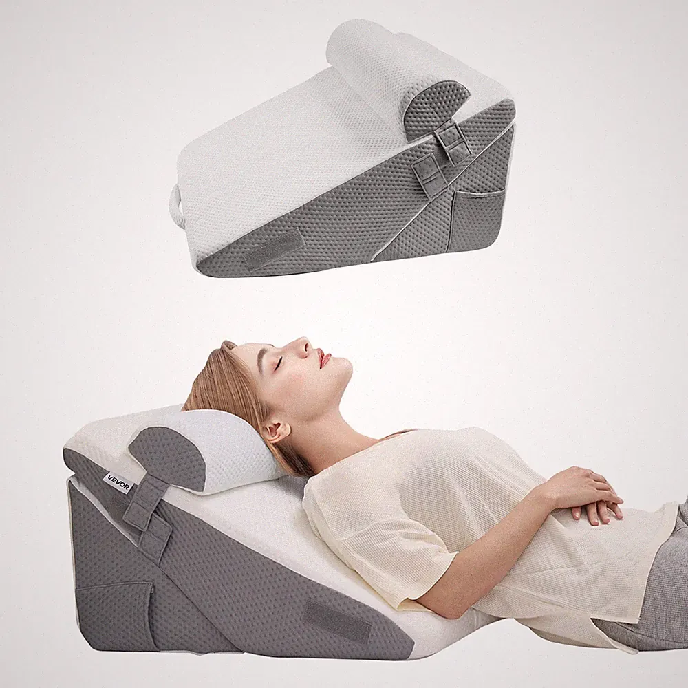VEVOR Orthopädisches Bettkeilkissen Keilkissen 3-teilig-Set Rückenkissen Bett