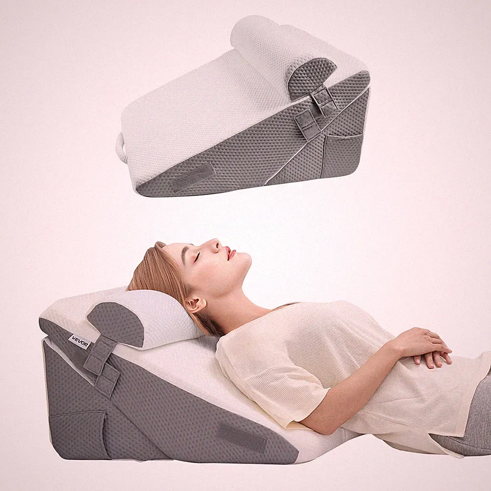 VEVOR Orthopedic Bed Wedge Pillow 3 Pcs Adjustable for Back Leg Neck Sleep GERD