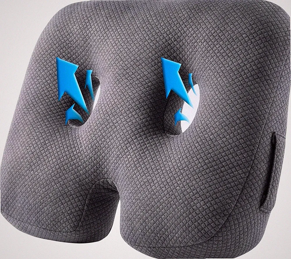 WYJHNLBEDC Orthopädisches ergonomisches Keilkissen zum Sitzen, grau