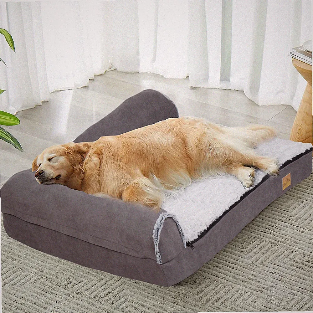 XXL Orthopädisch Hundebett Wasserdicht Hundesofa Hundekorb mit Kissen Wasserdich