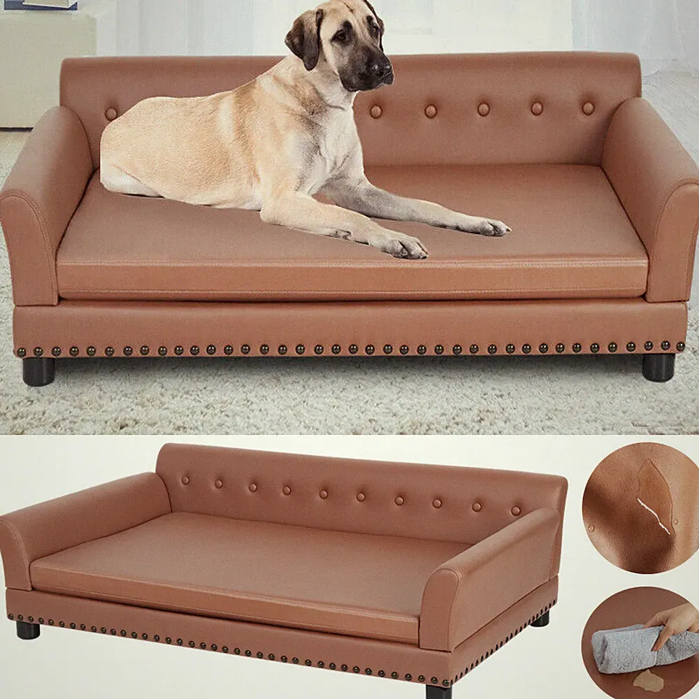 XXL-XL Groß Hundecouch Hundesofa Hundebett Hundekissen waschbar mit Rückenlehne
