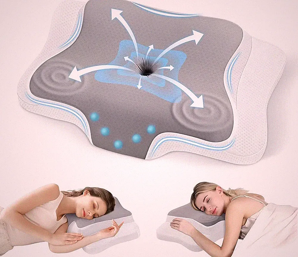 Zervikales Memory Foam Kissen für Nacken Schulter Schmerzen Orthopädisch UVP 29£