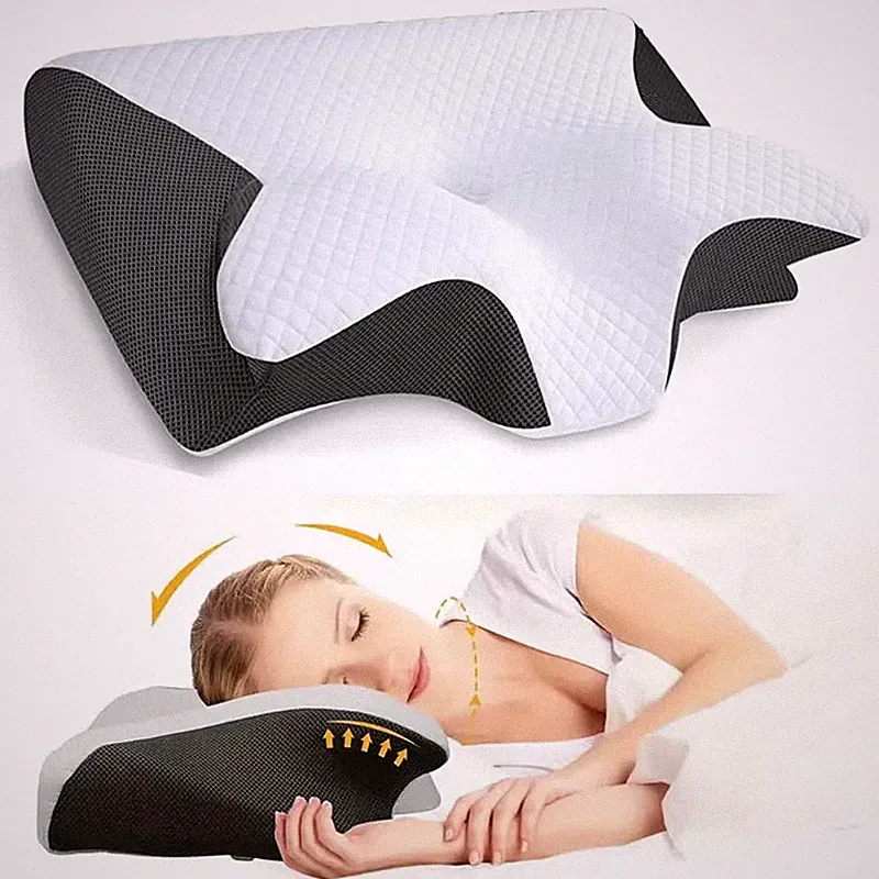 Zervikales Memory Foam Nackenkissen Orthopädische Nacken Rückenstütze Anti Schnarchen